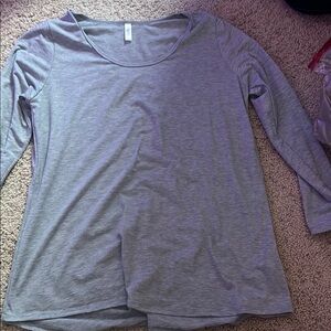 LuLaRoe Gray Long Sleeve Relaxed Tee